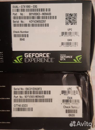 Видеокарты не рабочие GTX670 780 980 1060 R9 390