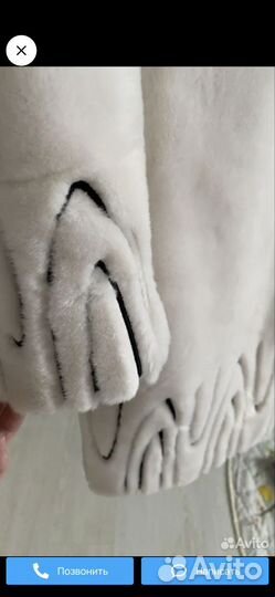 Шуба из эко меха белая