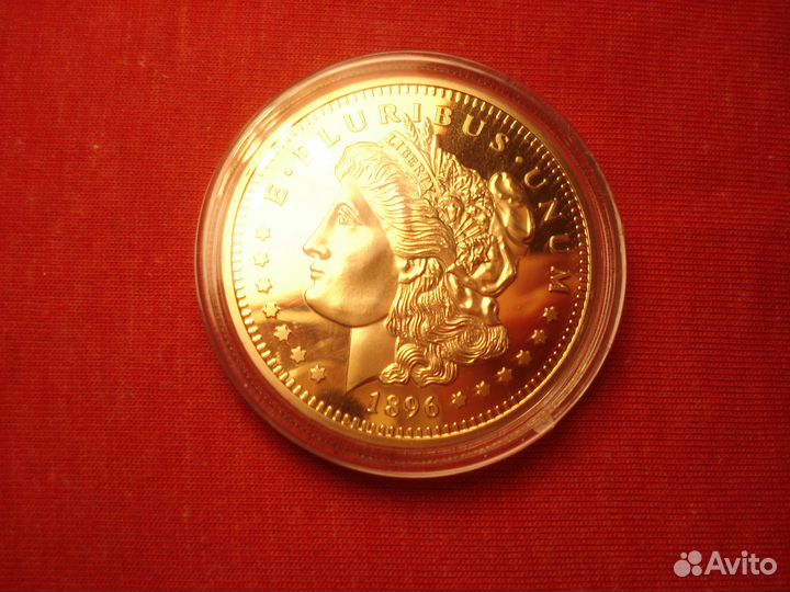 Золото Свобода Морган 1896г Редкая Proof Орел USA