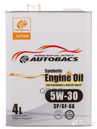 Масло моторное autobacs engine OIL 5W-30 SP GF-6