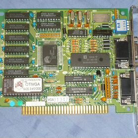 VGA видеокарта ISA 8bit EGA Oak 8088 XT ретро