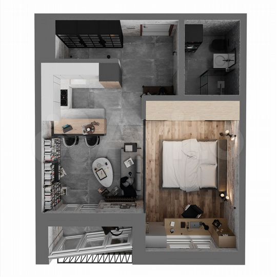 1-к. квартира, 43 м², 7/18 эт.