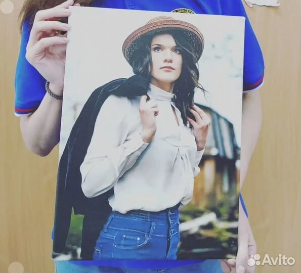 Портрет на холсте по фото (разные размеры)