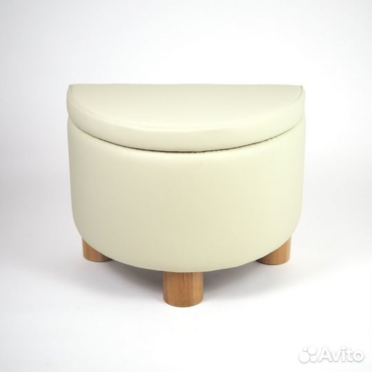 Пуфик полукруглый в наличии (бежевый цвет)