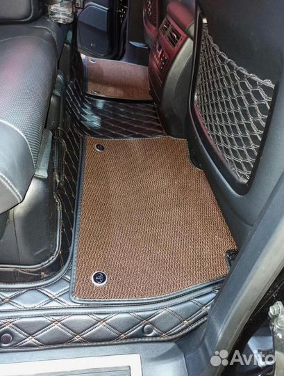 3D коврики из экокожи toyota land cruiser 200