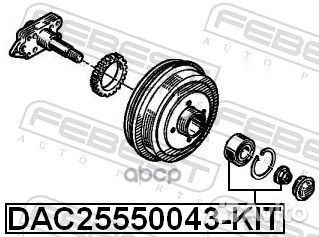 Подшипник ступичный задний ремкомплект 25X55X43