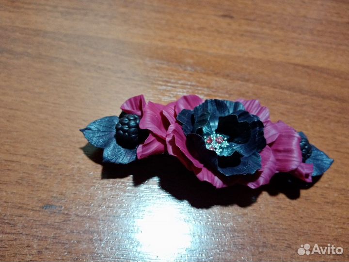 Заколка-автомат «Готический цветок»