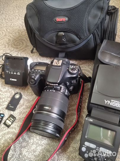 Canon 70d 18-135mm is + вспышка YN685+пульт