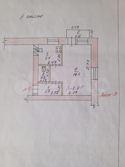 1-к. квартира, 30,4 м², 2/2 эт.