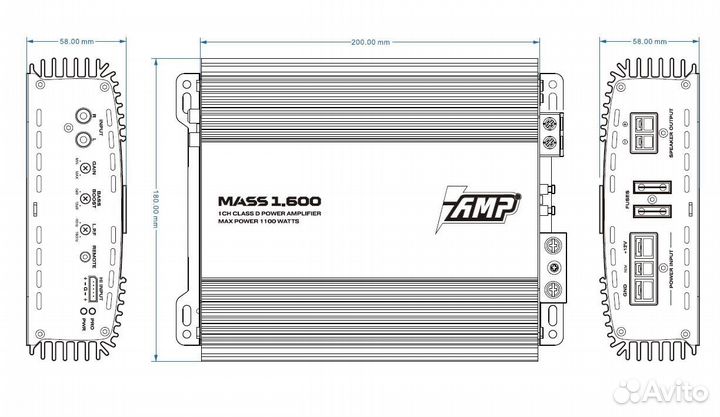 Усилитель AMP mass 1.600