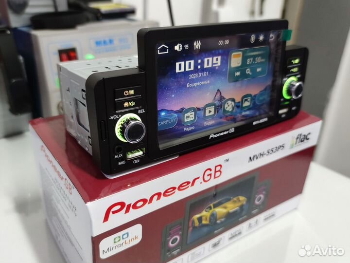 Магнитола Pioneer'GB MVH-553P5, мультимедиа/парков