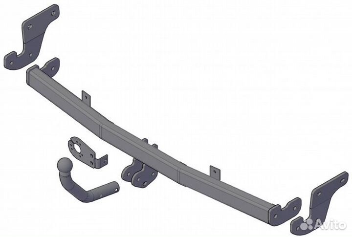 Фаркоп на Хендай Солярис, Киа Рио седан 2015-2017