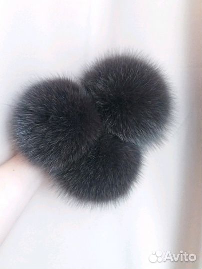 Натуральные помпоны для шапок