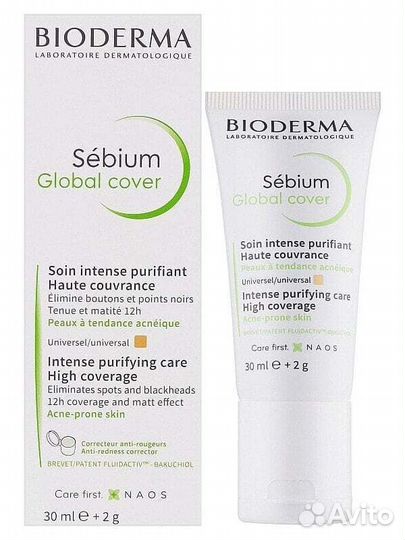 Основа и фиксаторы для макияжа Bioderma Sebium Global Cover Cream
