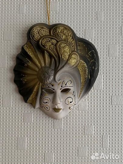 Венецианская маска керамическая оригинал из Италии