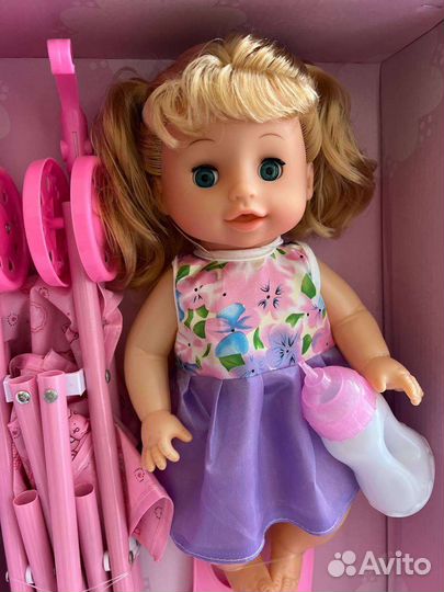 Кукла пупс с коляской