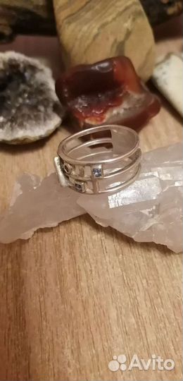 Серебряное Кольцо, подвес с янтарем