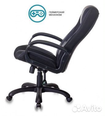 Кресло игровое viking-9, кож.зам, черн., каркас-че