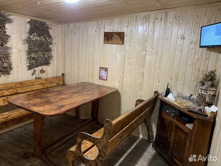 Баня на дровах с горячим чаном