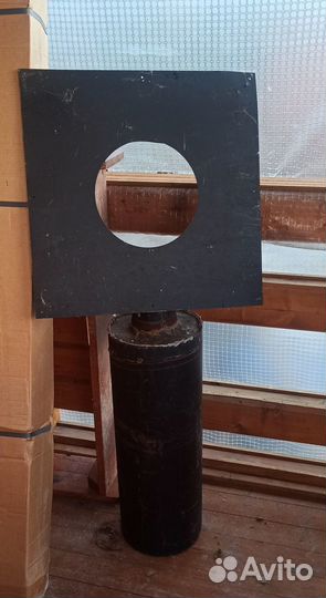 Чугунная печь и трубы