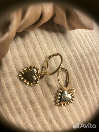 Серьги сердечки