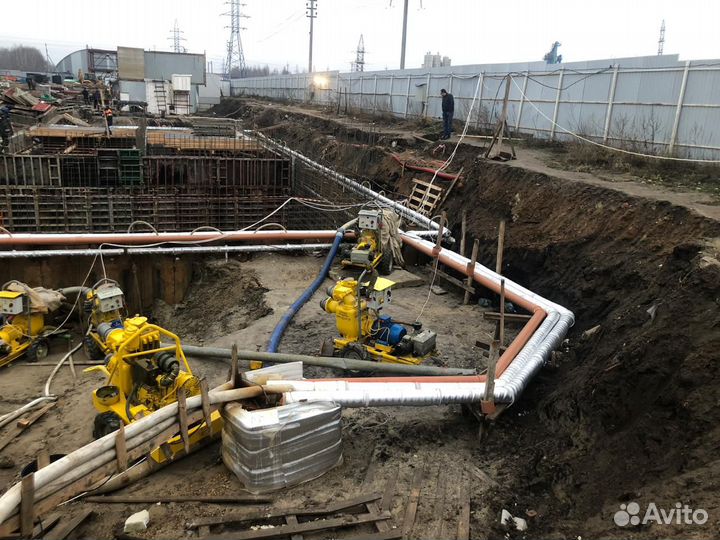 Аренда мощных насосов, мотопомп для откачки воды