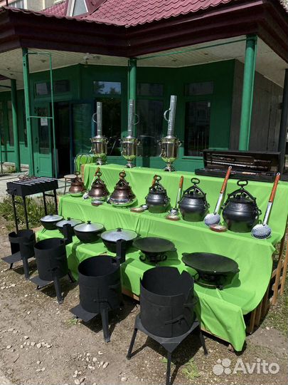 Казан чугунный с печкой