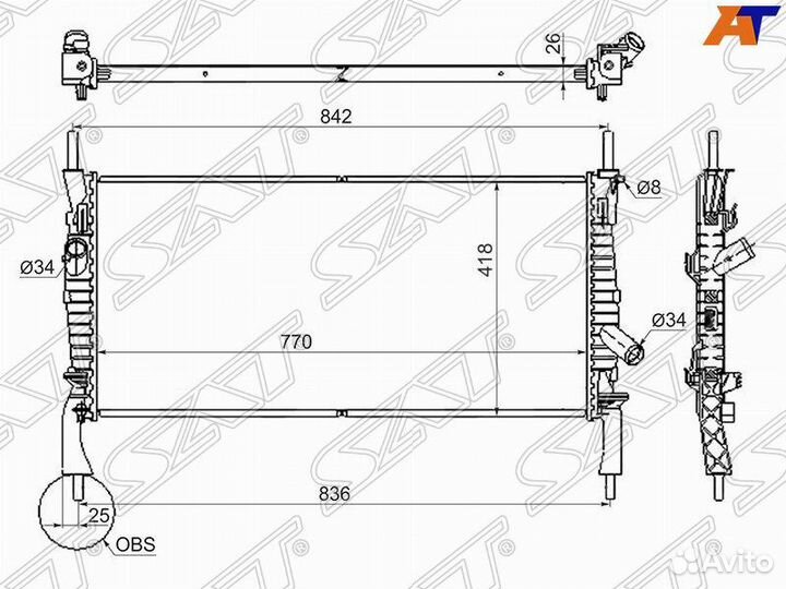 Радиатор охлаждения Ford Transit 6