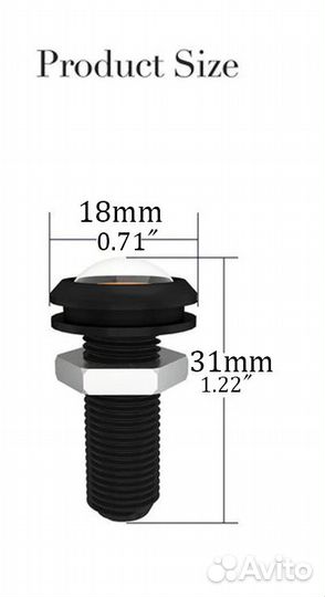 Автомобильные дхо 18мм Белый 2шт