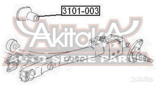 Сайлентблок задней балки 3101-003 asva