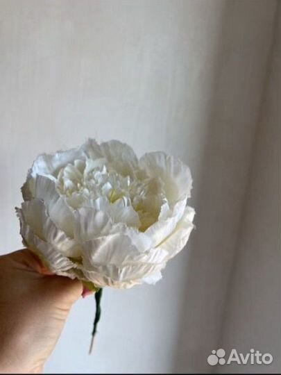 Пион белый искусственный
