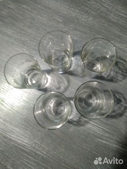 Стопки из тонкого стекла.1960-е