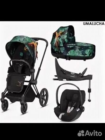 Коляска cybex priam 3 в 1 birds of paradise