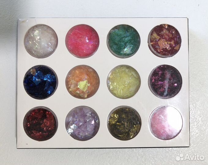 Декор для ногтей. Ракушки, бульонки, слюда