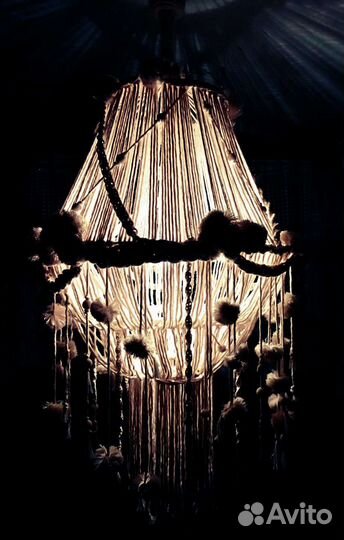 Люстра абажур макраме