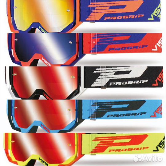 Маска кросс Progrip Vista 3303 с зеркальной линзой