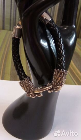 Дизайнерский серебренный браслет Волки