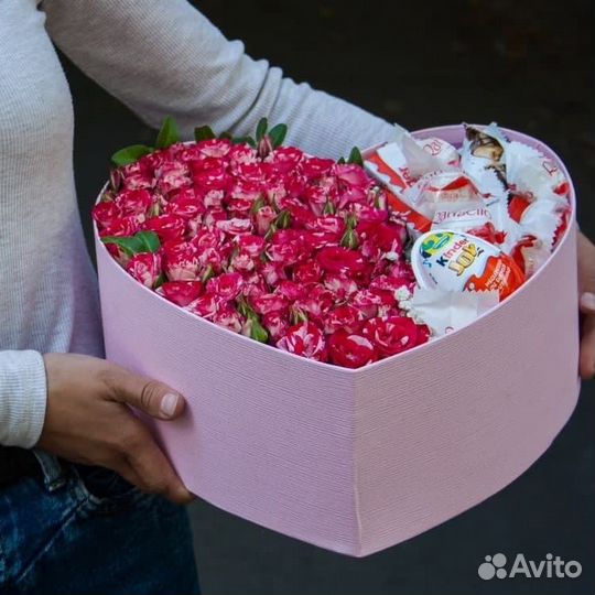 Сердце из цветов 066