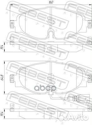 Колодки дисковые передние Audi A3 12, VW Golf