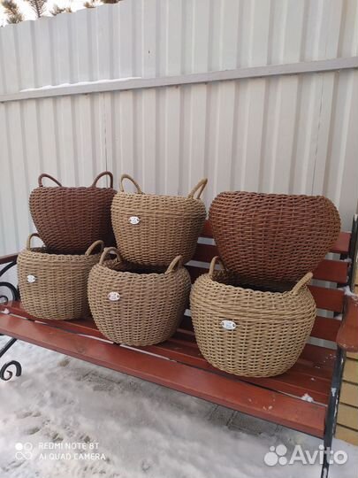 Кашпо из ротанго