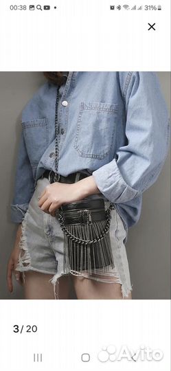 Сумка женская натуральная кожа черная бу