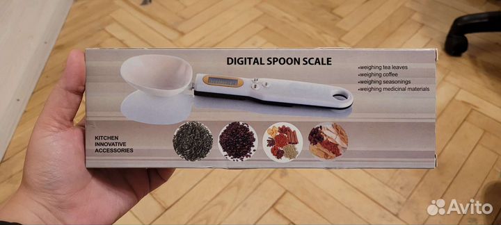Электронная ложка весы белая