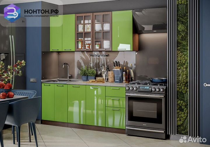 Кухня Эвкалипт 1.8 м эвкалипт глянец