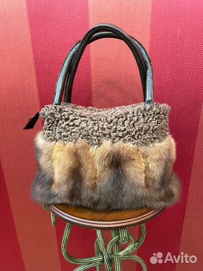 Сумка меховая соболь каракуль