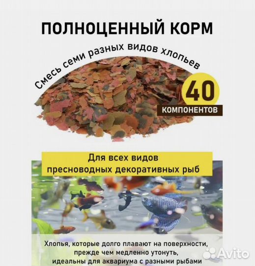 Все виды кормов для рыб