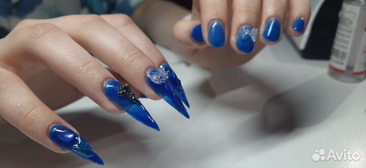 Маникюр с наращиванием