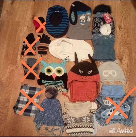 Детские шапки Новые(б/у)перчатки и варежки