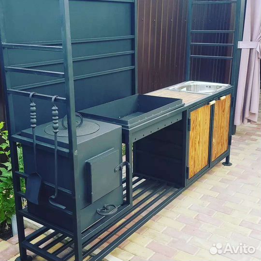 Мангал с крышей
