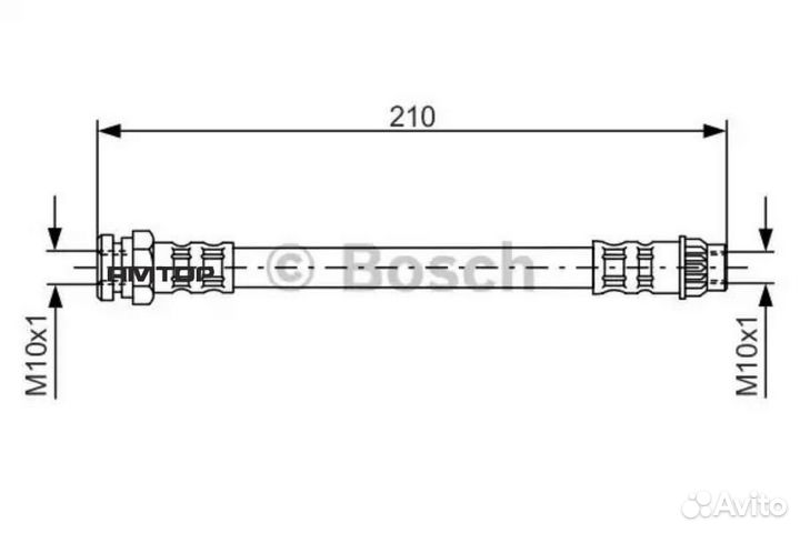 Bosch 1987476913 Шланг тормозной зад прав/лев