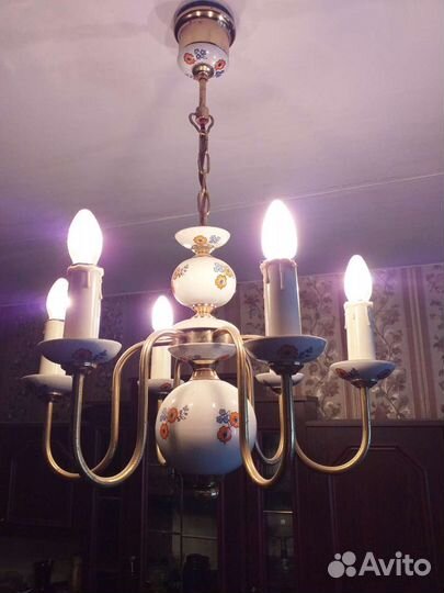 Люстра форфоровая СССР. Чехословакия